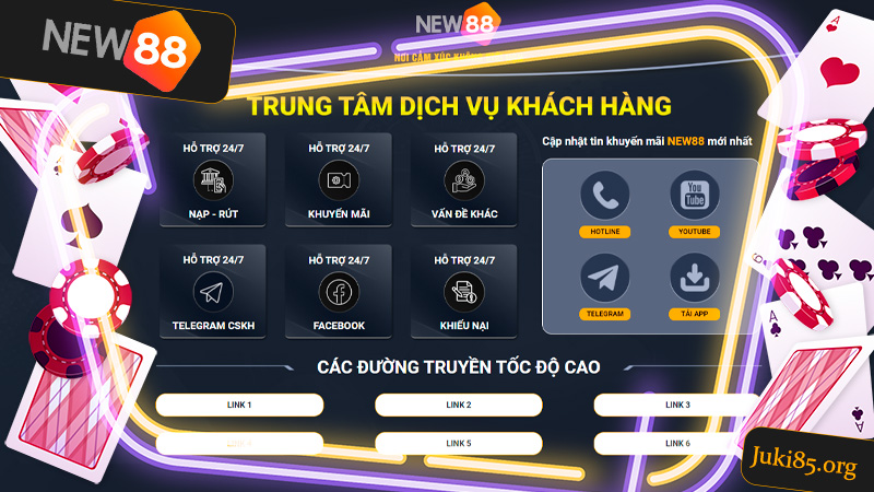 Dịch vụ hỗ trợ khách hàng tại NEW88